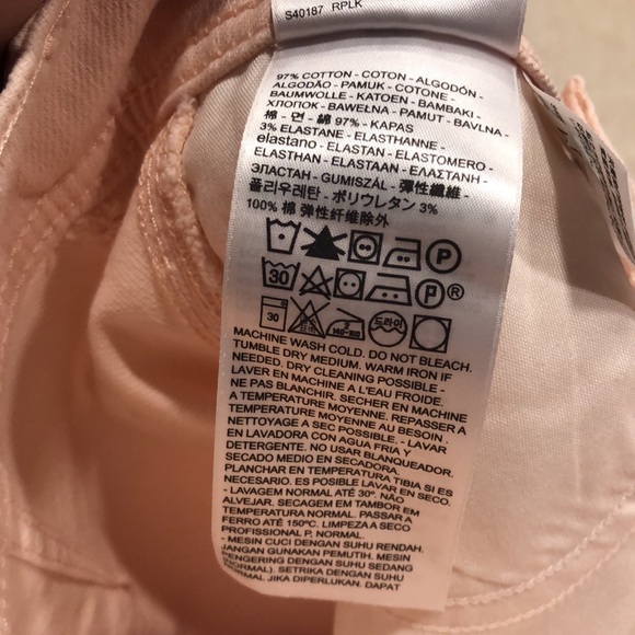 NWT Levi’s High Rise Straight Cropped Pink Jeans Size 27 - Picture 6 of 6